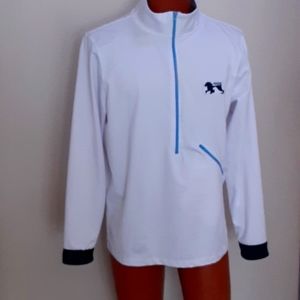 Alial Fital, made in USA, Micropoly Blend Half Zip Windbreaker,  Size M